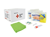 GERMAN RED CROSS BABY HYGIENE KIT | Nappies, soap, cotton towel, round-ended scissors and zinc ointment for a baby's daily hygiene care, all presented in a personalised box.