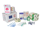 IFRC FAMILY HYGIENE KIT | IFRC-approved kit containing hygiene items for a family of 5: soap, gel/shampoo, toothbrushes and toothpaste, razors, washing powder, toilet paper and sanitary towels.