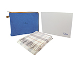 GÉNÉRALE DE SANTÉ 100% WOOL BLANKET IN CASE (LEATHER) | Blanket in extra fine Australian sheep's wool presented in an engraved leather case. Delivered in personalised gift box.